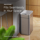 hOmeLabs - 13 Gallon Kitchen Trash Can - Retractable Automatic Sensor Butterfly Lid, Space-Saving Design, Easy to Clean