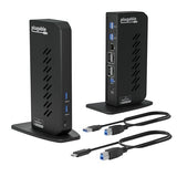 Plugable Dual DisplayPort & HDMI Docking Station - USB 3.0 & USB-C Laptop Dock for Dual Monitors, DisplayLink