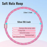 SOHIDAS Soft Hula Hoop for Adults 3.3lb Weighted Hula Hoops for Women Weight Loss Pilates Equipment Infinity Hoop Soft Spring Weighted Hoop
