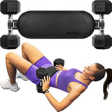 MIUONO Hip Thrust Belt, Dumbbell Hip Thrust Belt for Kettlebells or Grip Plates, Thicker Slip-Resistant Leather Glute Bridge Pad Machine
