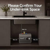 Ranein 2.5 Gallons Electric Mini Tank Water Heater, 120V, Instant Hot Water for Point of Use, Easy Installation, Compact Under Sink Design, Floor Mounting, Idea for Daily Use of Kitchen and Bathroom