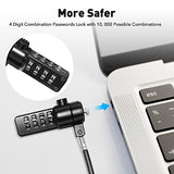 iPad Lock Security Cable w/Adhesive Plates, 6Ft Keyless 4 Digit Combination Tablet Lock Kit