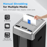 BONSEN 300-Sheet Auto Feed Paper Shredder, P-5 High Security Heavy Duty Shredders for Office Use, 60 Minutes Non-Stop Micro Cut Shredding
