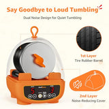 KoolStone C5 Starter Rock Tumbler Kit - Durable Leak-Proof Rock Polisher - Complete Rock Tumbling Kit with 4-Stage Silicon Carbide Grit - Adjustable Timer & Speed with Memory Function