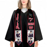 Numom Custom Graduation Stoles for Graduation 2026, Sash Grad 2026 Personalized Grad Stole Sash with Name, School Name, Photo（Style 7）