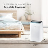TCL H10PH36W 10,00 SACC BTU Smart Portable Air Conditioner with Heat, Fan & Dehumidifier Modes, 450 Sq. Ft, Remote Control, Compatible with Alexa/Google Assistant, Install Kit Included, White