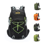 MIVENTO 28L Lightweight Hiking Daypack - Water-Resistant Checkered Nylon Backpack with Outdoor Camping Travel Bag for Men Women (Black)