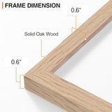 decorUhome Solid Oak Wood 5x7 Picture Frame, Display Pictures 4x6 with Mat or 5x7 without Mat, Wall & Tabletop Display Photo Frame, Natural, 1 Pack