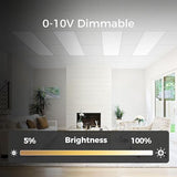 30 Pack 2x4 LED Flat Panel Light Drop Ceiling, 0-10V Dimmable