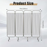 tonchean 4-Panel Medical Privacy Screen with Lockable Wheels