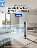 DREO Smart Tower Fan Voice Control, 120° Oscillating Fan Works with Alexa/Google/App/Remote, 42 Inch, 20dB Quiet DC Bladeless Fan for Bedroom,12 Speeds, Floor Fan for Home, Office