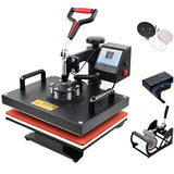 5 in 1 Heat Press Machine - 360° Swing Away T-Shirt Press
