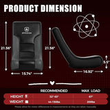 GTPLAYER Floor Rocking Gaming Chair – Floor Rolling Game Chairs with Angle Limiter, Gamer Rocker Floor Seat, Compact & Lightweight, Black & Grey
