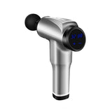 DABEDE Massage Gun, Handheld Massager,Deep Tissue Handheld Percussion Massager,5 Different Heads for Different Muscle Groups (Color : Silver)