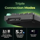 Wireless Mechanical Keyboard Hot Swappable Hall Effect Magnetic Switches 2.4 GHz/Bluetooth