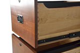 Crafters and Weavers Mission Oak 4 Drawer File Cabinet Office Cabinet
