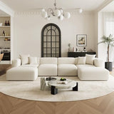 Convertible Modular Sectional Sofa with Movable Ottomans