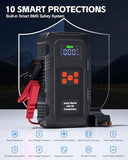 HPBS 5000A Jump Starter with Air Compressor, Portable Car Battery Jump Starter with 150 PSI Tire Inflator for Up to 10.0L Gas and 8.0L Diesel Engines, 12V Jump Box Battery Charger Booster(Orange)