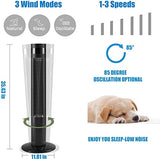 Antarctic Star Tower Fan Portable Electric Oscillating Fan Quiet Cooling Remote Control Standing Bladeless Floor Fans 3 Speeds Wind Modes Timer Bedroom Office (36 inch, Black)