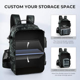 KastKing BaitSpace 50L Fishing Tackle Backpack with Removable Bait Binder,2 Rod Holders Storage Fishing Gear and Equipment,Black Camo