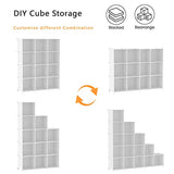 AWTATOS Cube Storage Organizer Storage 12 Cube Bookshelf DIY Plastic Closet Clothes Storage Shelves, White