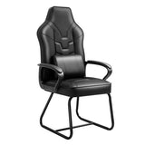 Leather Office Guest Chair No Wheels High Back Computer Reception Chairs