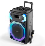 Dolphin X-BASS Portable Party Bluetooth Speaker with Bass Boost, LED Lights, & 100 RMS Watts of Power, 25-Inch Tall