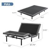 DUMOS Full Size Adjustable Bed Frame, Electric Base, Head & Foot Incline