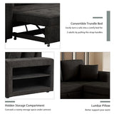 Eafurn 104.5" Reversible Sleeper Sectional Sofa Bed