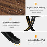 6.5FT Conference Table for 6-8 People, 78 inch Long Rectangular Seminar Table with Strong Metal Frame (1PC, Brown)