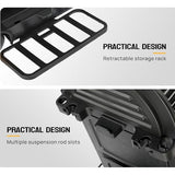 3-Shelf Commercial Cleaning Cart with Wheels, Housekeeping Caddy with Locker, Black, Great for Hotel, Stores, Schools