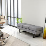 Waiting Room Chairs, Guest Chair with 660 Lbs Weight Capacity, 3 Seats Upholstered Reception Bench for Office