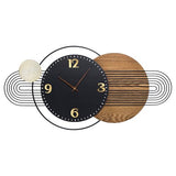 39X20 inch Extra Large Wall Clock - Modern Wood and Metal Decorative Clocks for Living Room, Battery Operated Big Clocks,Silent Non Ticking Hanging Clock for Home Office Wall Art