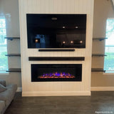 Touchstone Smart Electric Fireplace-The Sideline 50" Wide-in Wall Recessed - 30 Realistic Ember Color/Flame Options - 1,500W Heater w/Thermostat - Log & Crystal Hearth Options - Alexa/WiFi Enabled