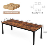 Tribesigns 78.74-Inch Conference Table Set,13FT Conference Room Table, Large Rectangle Meeting Seminar Tables