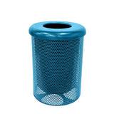 COATEDOUTDOORFURNITURE 32-Gal Trash Can, Light Blue
