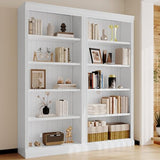 Modern 83" Tall Bookshelf Suite, 5 Tier Bookshelf with Adjustable Shelves