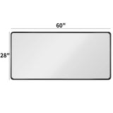 Black Metal Framed Bathroom Mirror for Wall LOAAO