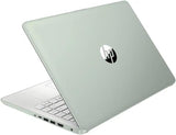 HP 14" Business Laptop Computer with 1-Year Office 365, Intel Quad-Core N150 Processor, 4GB RAM 640GB Storage (128GB UFS+512GB SD Card), Windows 11 Home, PLUSERA Earphones, Willow Green
