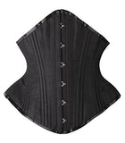 SHAPERX Women Waist Training Corsets Double Steel Boned Heavy Duty Long Torso Body Shaper, SZ1793-Black-2XL