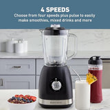 Blender with 48-Ounce Blending Jar and 20-Ounce Travel Cup, Compact Design with Dial Control, 700-Watts, Black West Bend