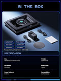 V12 Laptop Cooling Pad, Gaming Laptop Cooler Stand with 5.5inch Powerful Turbo Fan, Adjustable Speed, Touch Control