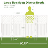 Devoko Outdoor Privacy Fence, 4 Fence Panels Privacy Screen Panels for Outside and Yard