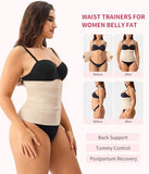 Gotoly Waist Trainer for Women Corset Shapewear Tummy Control Faja Body Shaper Postpartum Segmented Waist Cincher(Beige,Small)