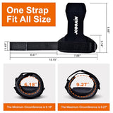 JOBGAIN Weight Lifting Wrist Strap, Double Layer Leather Wrist Strap for Men & Women, 1 Pair, Black