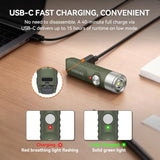 SMINGXI 500 Lumens Rechargeable Keychain EDC Flashlight with Magnetic Base, Super Bright Mini Pocket Light with USB-C, IP66 Small Lightweight Flashlights for Camping, Emergency