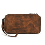 Wallet Men's Handbag Genuine Leather Soft Clutch Bag Retro Oxhide Long Leisure Phone Minimally Designed