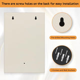 Key Storage Lock Box with Code, Locking Key Cabinet, 40 Key Holder Wall Mount with Combination Lock