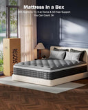 Firm Queen Mattress 14 inch, Cooling Hybrid Queen Mattress in a Box