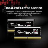 G.SKILL Ripjaws DDR5 SO-DIMM Series DDR5 RAM 32GB (2x16GB) 5600MT/s CL40-40-40-89 1.10V Unbuffered Non